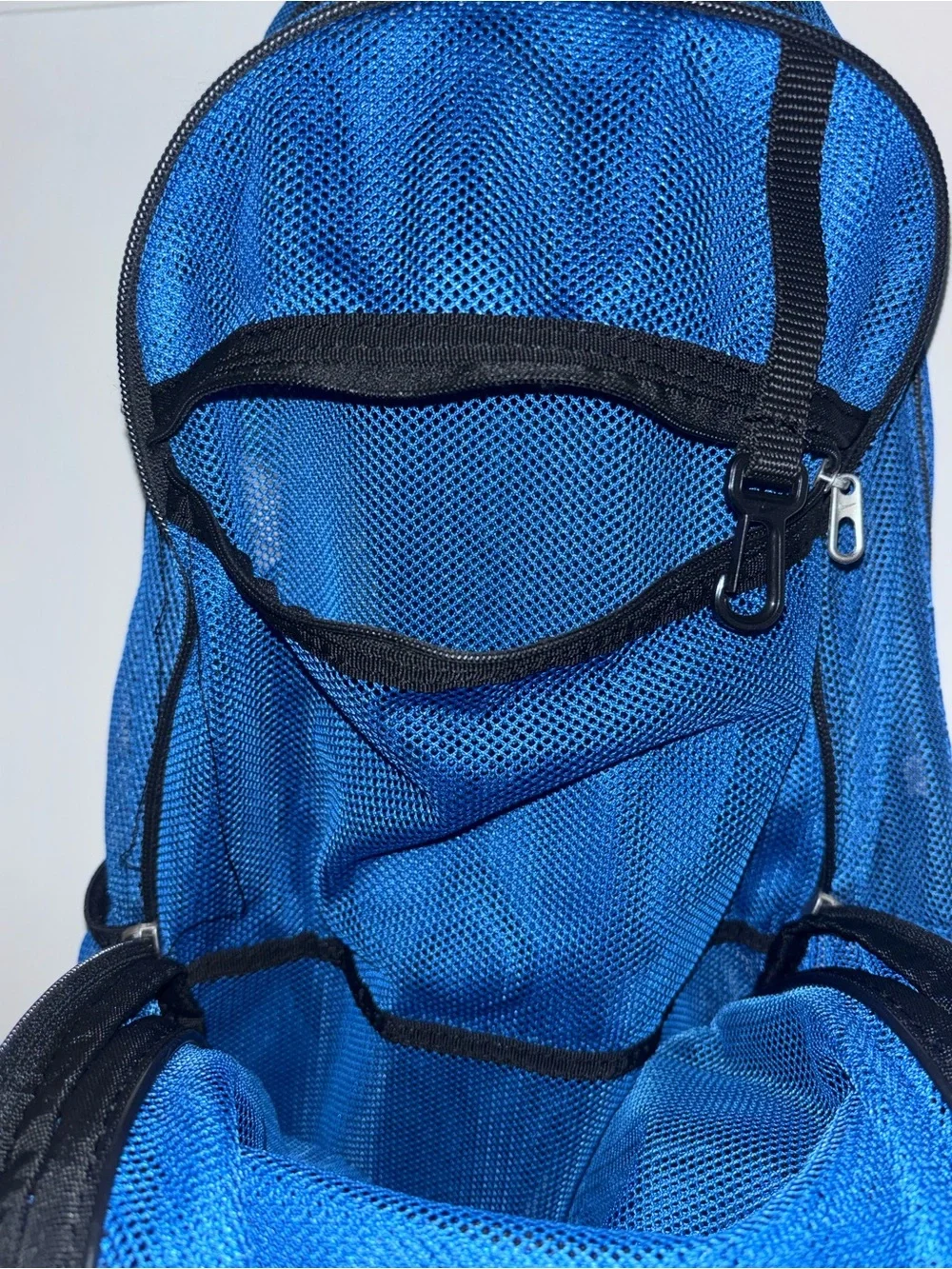 Nike Blue Mesh Backpack Black Straps Gym Swim Camp Sports Bag -Machine Washable